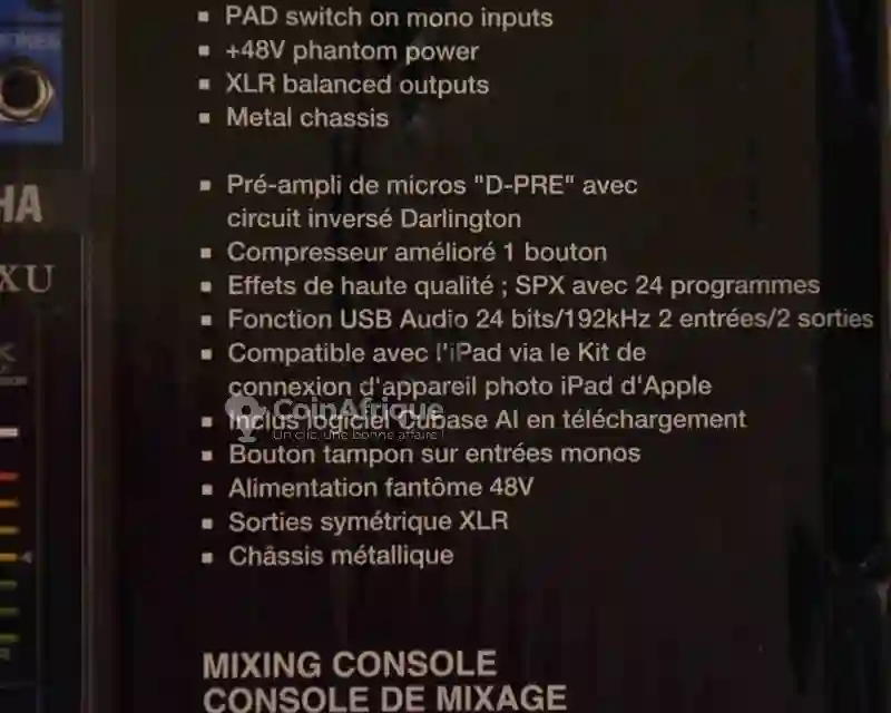 Console de Mixage Yamaha Mg10xu0