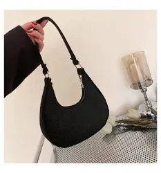 Sac à Main Bandoulière Porté Epaule Forme Besace Banane Femme