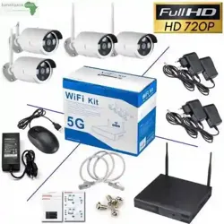 Kit de 4 Caméra Vidéosurveillance Wifi Inte