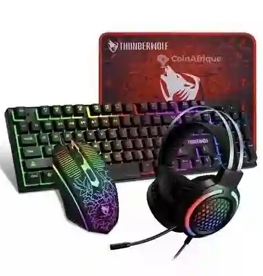 Ensemble Accessoires Gaming Casque Clavier et Souris0