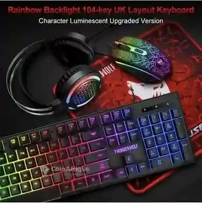 Ensemble Accessoires Gaming Casque Clavier et Souris - Vue 1