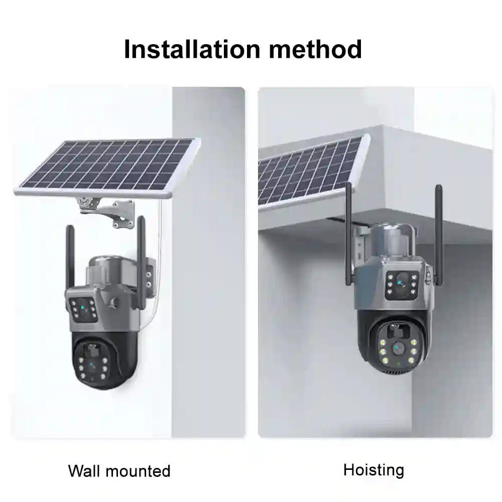 Caméra Extérieure Avec Puces 4g 4K 8MP ET Panneau Solaire - Vue 1