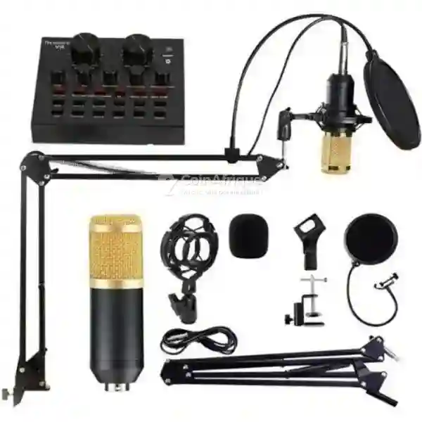 Condensateur Musique Microphone Intégré Avec Carte son - Vue 2