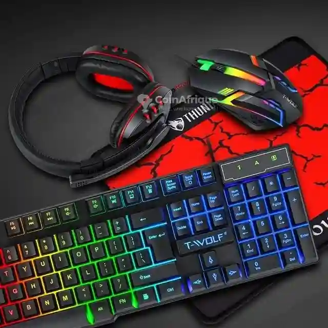 Ensemble D'accessoires Gaming Souris Clavier et Casque - Vue 1