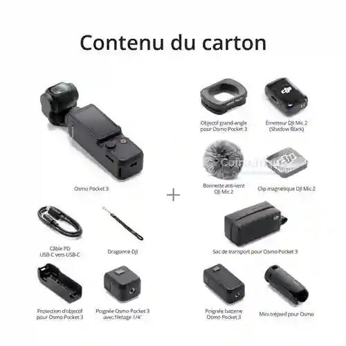 Caméra Sport dji Osmo Pocket 3 Creator Combo Noir - Vue 3