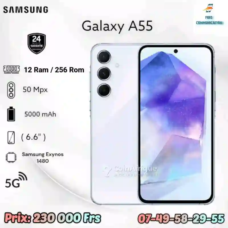 Samsung Galaxy A55 - 128gb et 256gb0