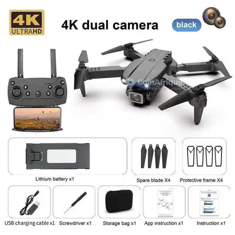 Drone e99 pro Avec Caméra - Wifi Intégrées - Vue 3