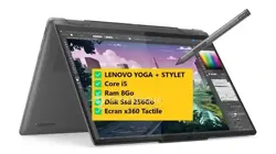 PC Lenovo i5 Yoga + Stylet - Ecran X360 Tactile