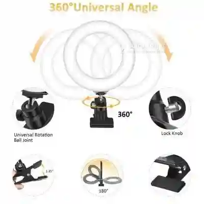 Led Ring Light Vidéo Anneau Réglable Rotation à 360° - Vue 4