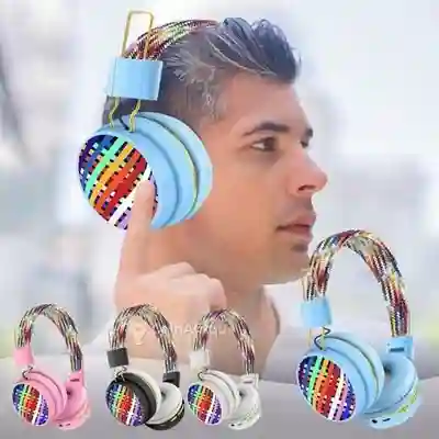 Casque Bluetooth Sans fil Stéréo Ultra Bass - Bleu - Vue 2