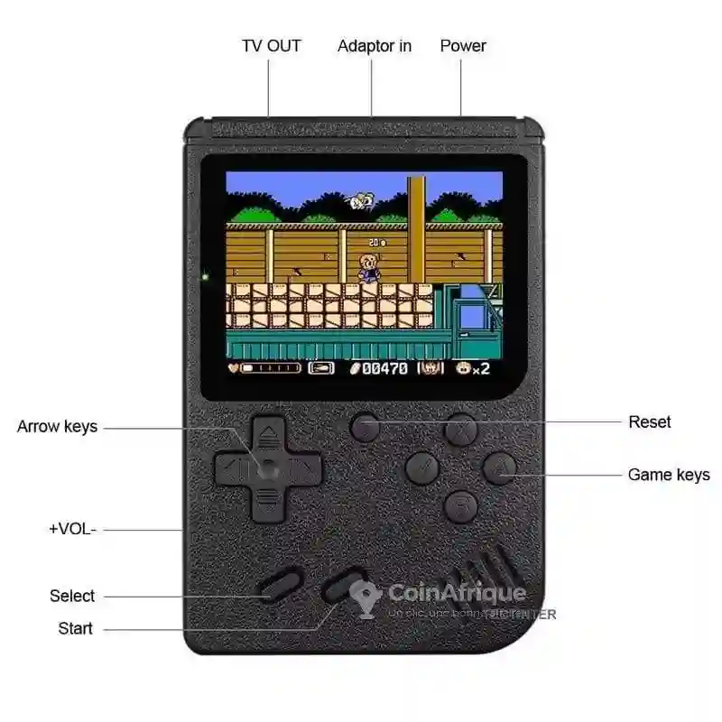 Mini Console de jeu Vidéo Rétro 8 Bits 500 Jeux Intégrés - Vue 1