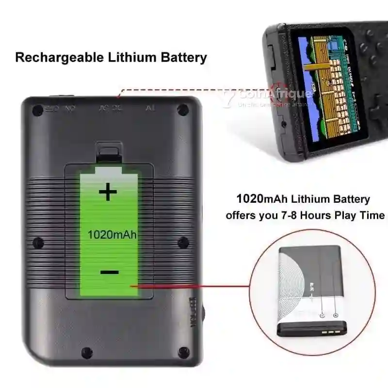 Mini Console de jeu Vidéo Rétro 8 Bits 500 Jeux Intégrés - Vue 3