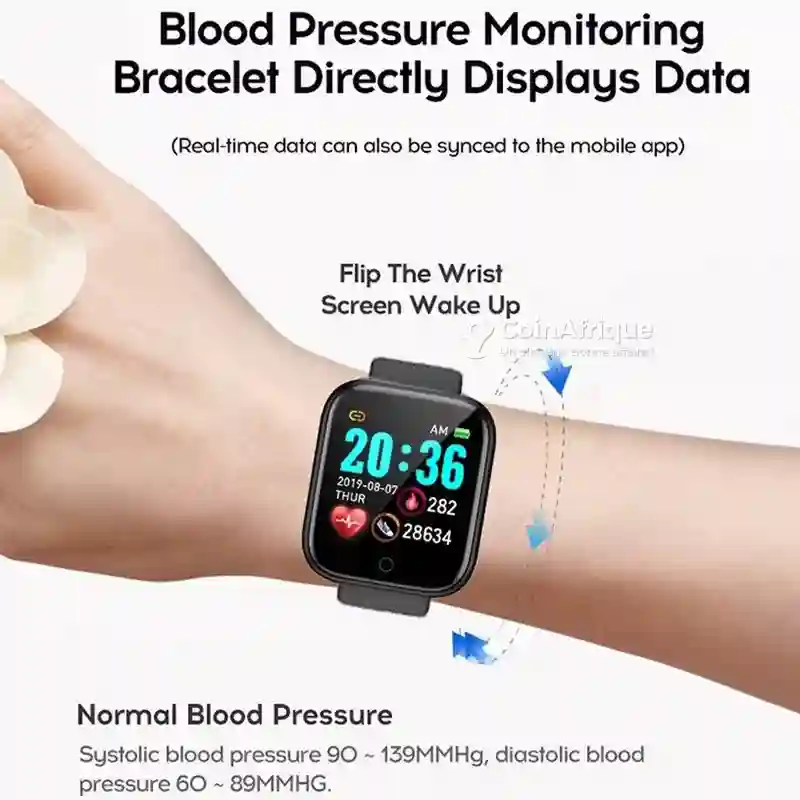 Montre Connectée Bluetooth - Moniteur Tracker Fitness - y68 - Vue 1