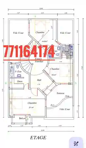 Plans Villa 200000 Fcfa - Vue 2