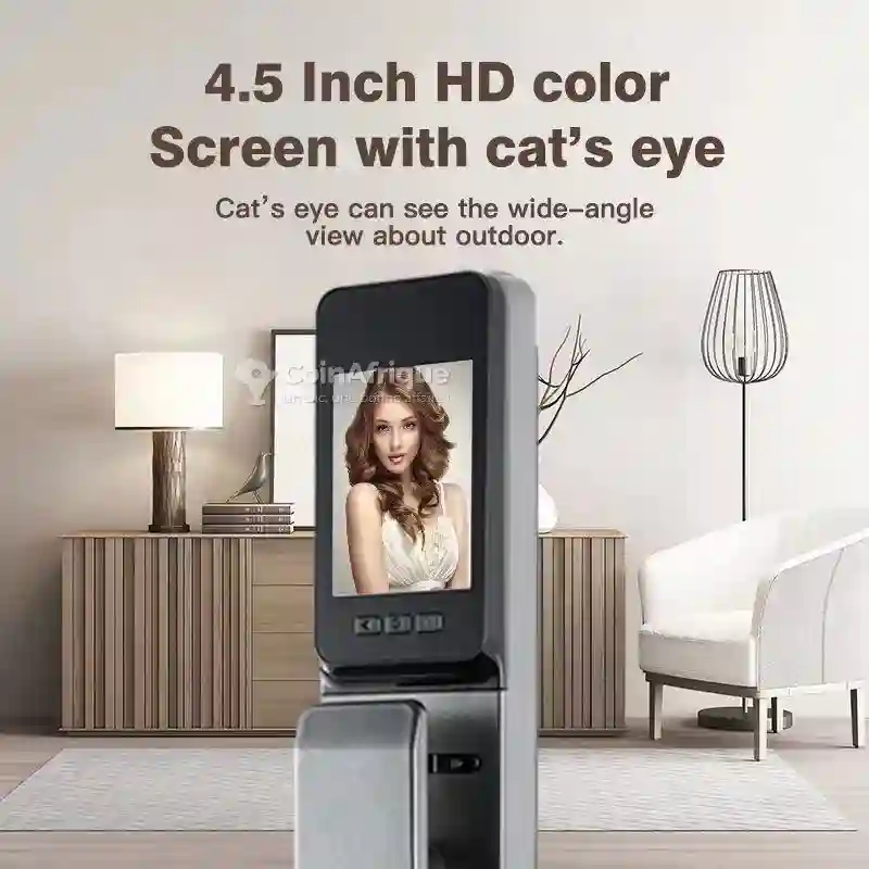 Serrure de Porte Intelligente Entièrement Automatique Avec Caméra - Vue 1