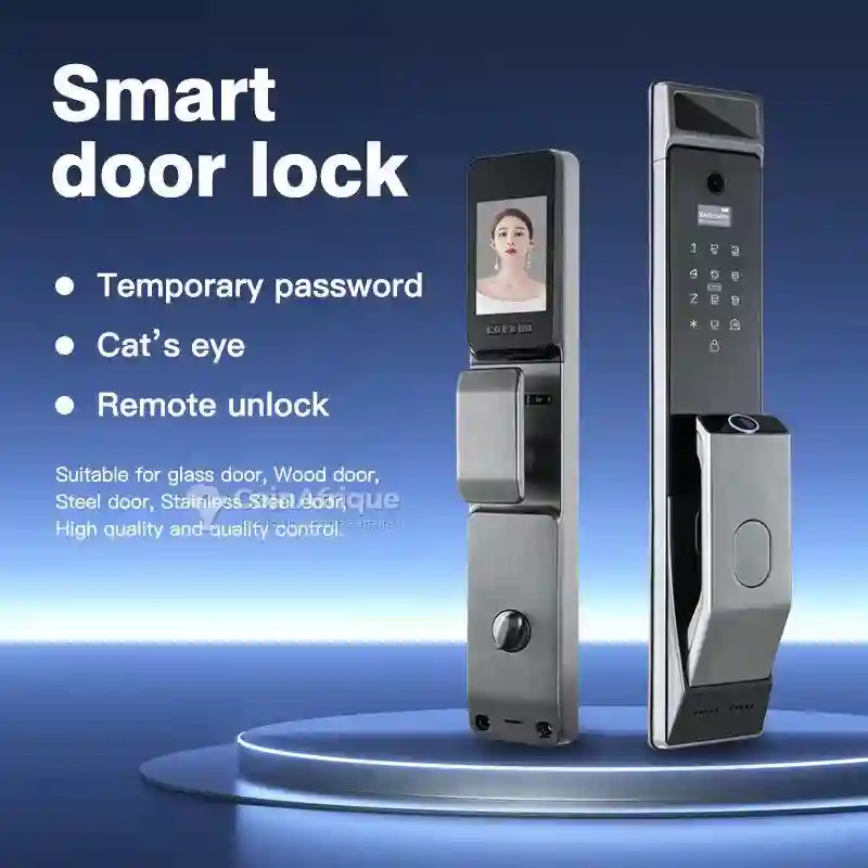 Serrure de Porte Intelligente Entièrement Automatique Avec Caméra - Vue 2
