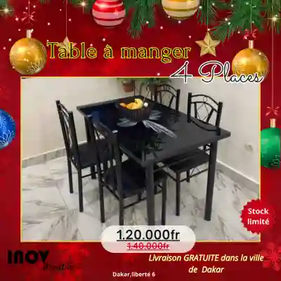 Tables à Manger 4 Places Promo Noel19 à Dakar - Vue 3
