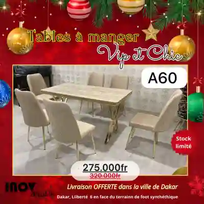 Tables à Manger 06 Places Promo Noel19 à Dakar