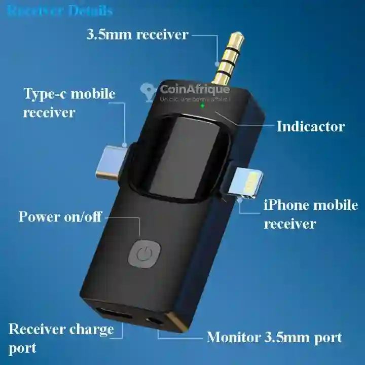 Micro-cravate Sans fil 4 en 1
