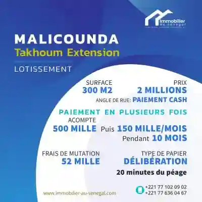 Lotissement Terrain Malicounda Takhoum Extension à Mbour - Vue 2