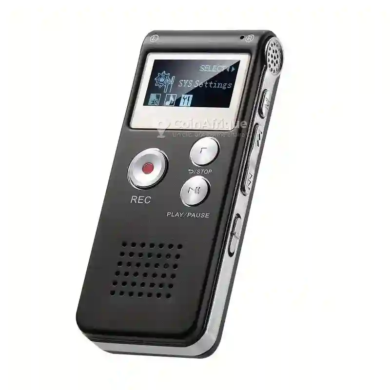 Dictaphone Enregistreur Vocal Numérique 8 go Noir - Vue 5