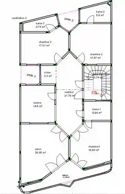 151m² Appartement à Sipres 5 Bureau e Habitat à Pikine - Vue 1