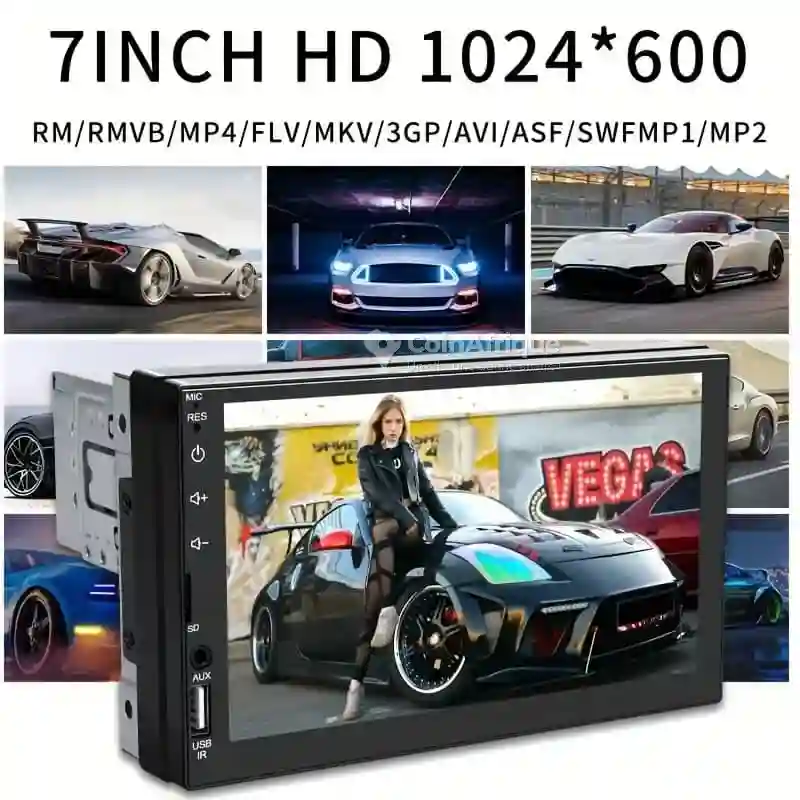 Autoradio Tactile 7 Pouces Mirrorlink Boîte 1 din en Haut - Vue 4