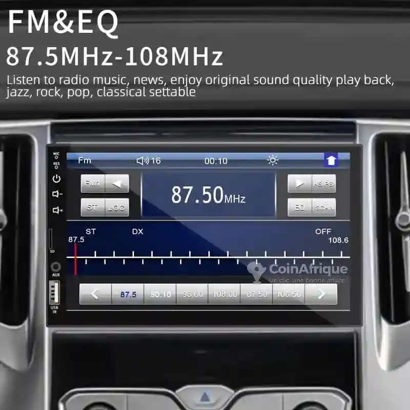 Autoradio Tactile 7 Pouces Mirrorlink Boîte 1 din en Haut - Vue 5