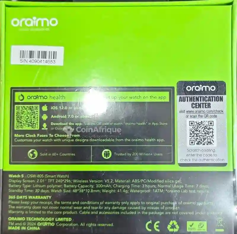 Oraimo Watch 5