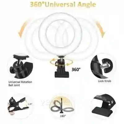 Led Ring Light Vidéo Anneau Réglable Rotation à 360° - Vue 1