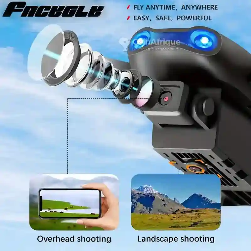 Drone Wifi Pliable Avec Caméra hd Intégrée +3 Batterie - Vue 2