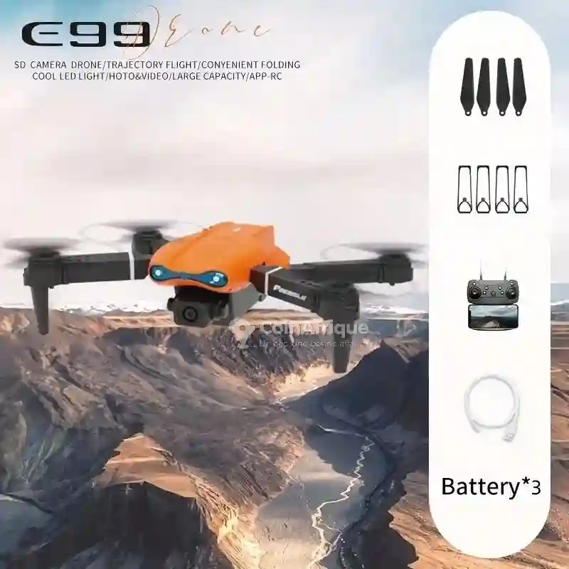 Drone Wifi Pliable Avec Caméra hd Intégrée +3 Batterie - Vue 4