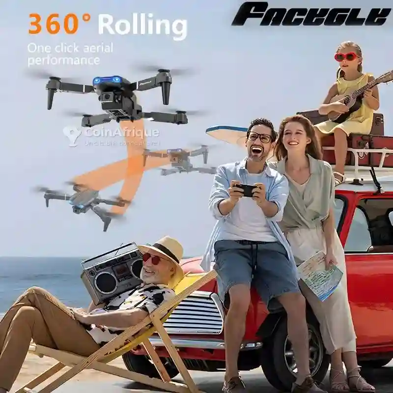 Drone Wifi Pliable Avec Caméra hd Intégrée +3 Batterie - Vue 5