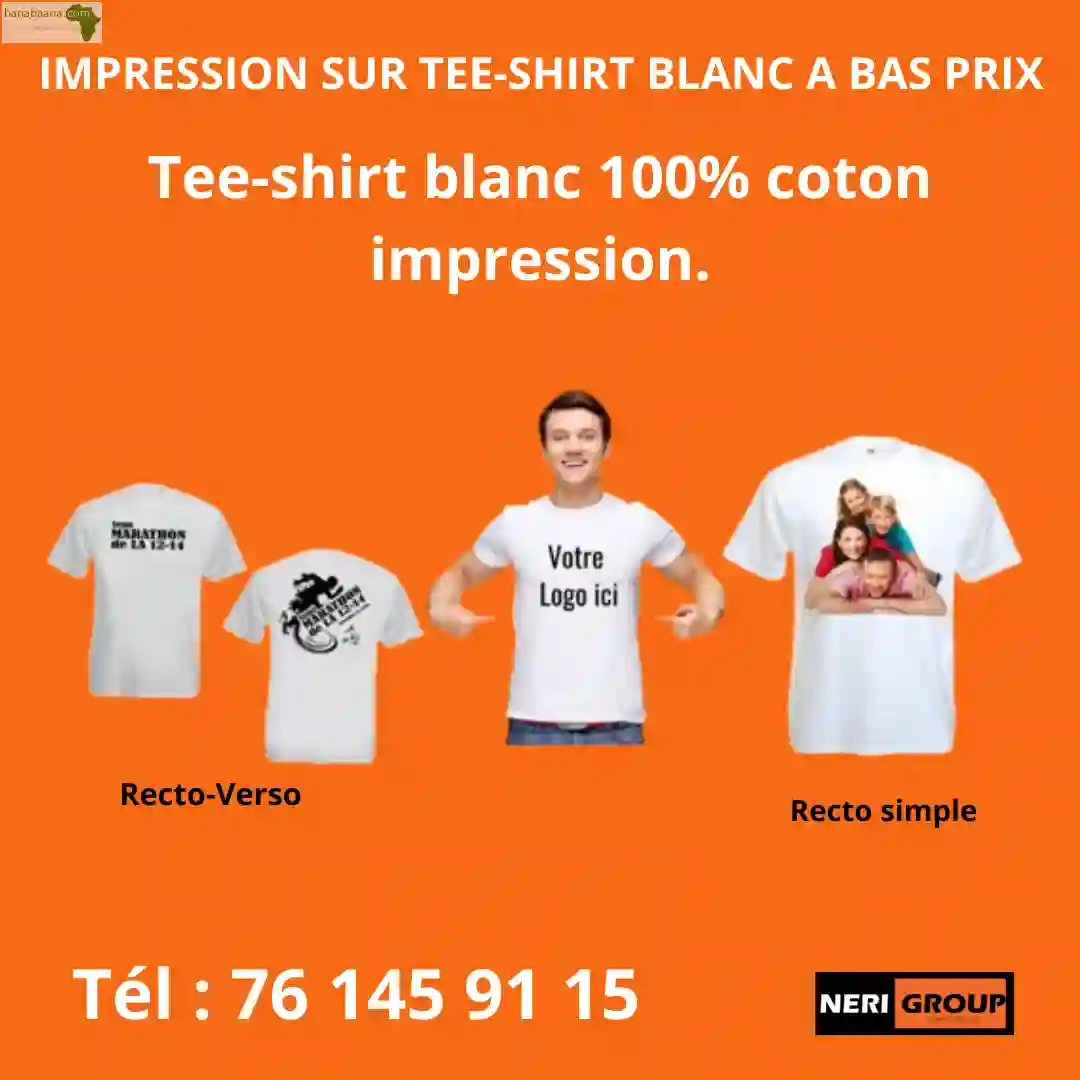 Impression SUR Tee-shirts Blancs A BON Tres P