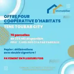 Terrains de 225m2 à Vendre à Tène Toubab City S à Mbour