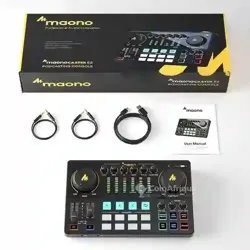 Maono Caster Interface Audio Avec Djmixer et Carte son