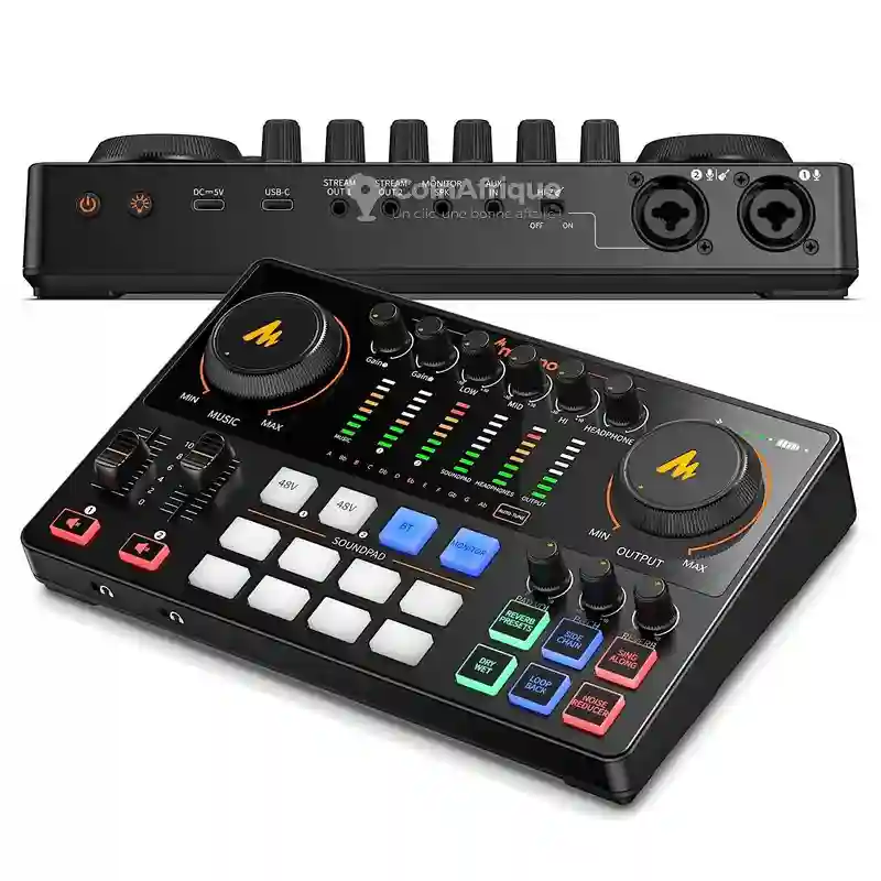 Maono Caster Interface Audio Avec Djmixer et Carte son - Vue 3