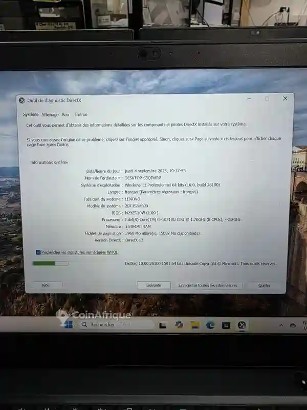 PC Lenovo T14s Tactile - Vue 5