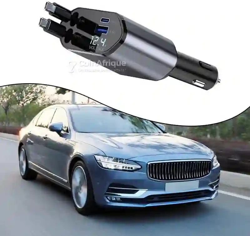 Chargeur de Voiture Rétractable