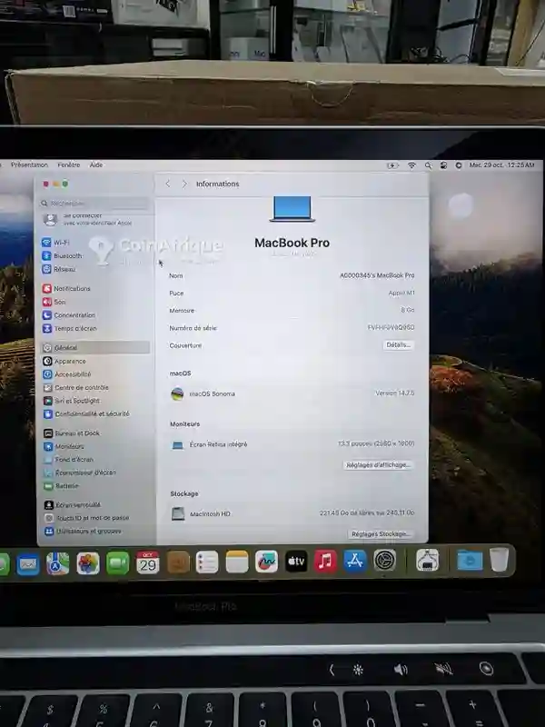 PC Macbook Pro M1 2020 13 Pouce - Vue 4