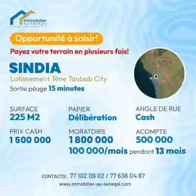 Terrains 225 Mètres Carrés à Vendre à Sindia S à Thies