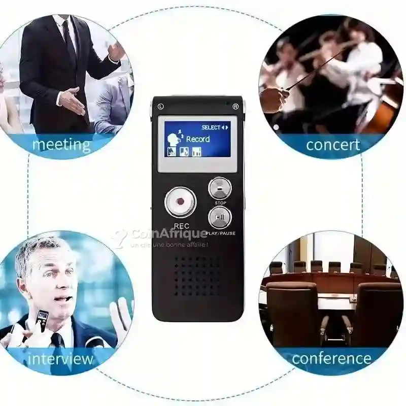 Dictaphone Enregistreur Vocal Numérique 8 go Violet - Vue 3