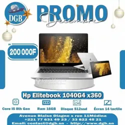 HP Elitebook hp 1030g4 i5 8th 16gb 512ssd Écran 14 Tactile