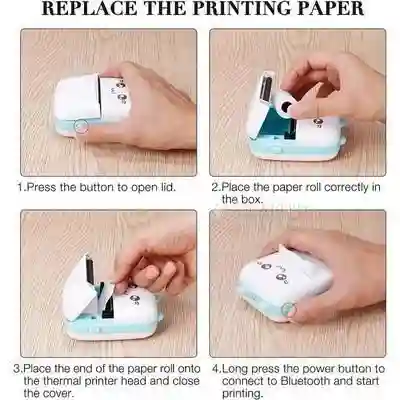 Mini Imprimante Thermique 57 mm Sans fil Bluetooth 200 dpi - Vue 1