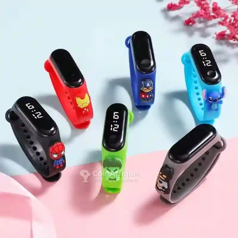 Montre LED Numérique Cartoonmarvel Design Pour Enfants - Vue 2