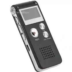 Dictaphone Enregistreur Vocal Numérique 8 go Noir
