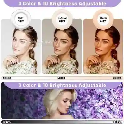 Led Ring Light Vidéo Anneau Réglable Rotation à 360° - Vue 1