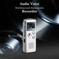 Dictaphone Enregistreur Vocal Numérique 8 go Gris