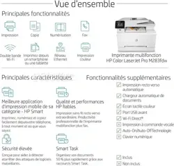 Imprimante Laser Couleur hp M283fdw - Recto-verso Auto