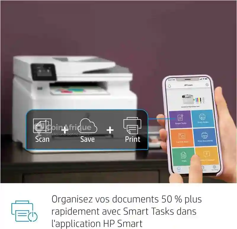 Imprimante Laser Couleur hp M283fdw - Recto-verso Auto - Vue 3